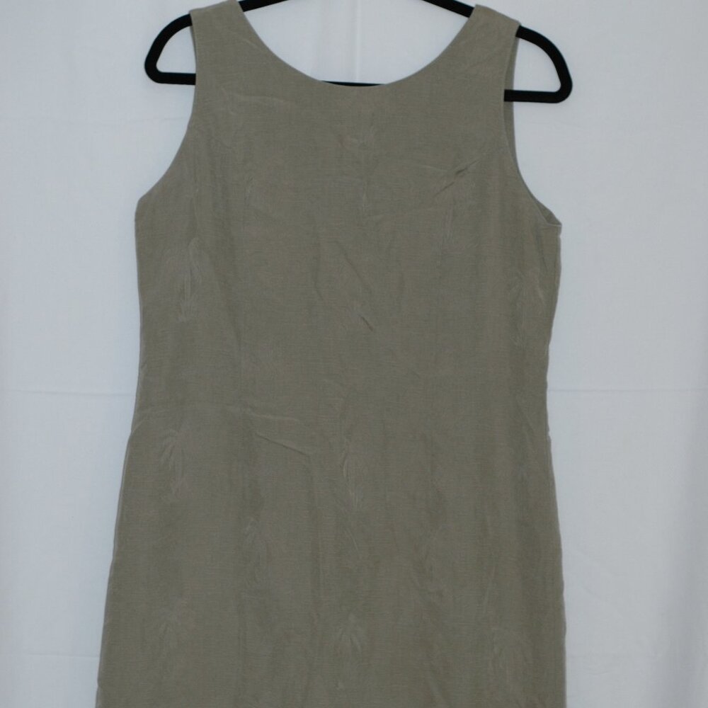 NWOT Pineapple Moon 100% Silk Mini Shift Dress –  Embossed Design - Size Large